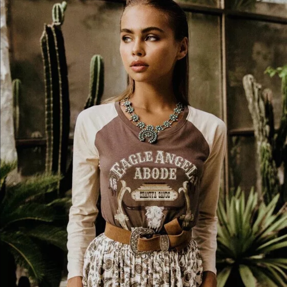 Spell & The Gypsy Eagle Angel Organic Raglan Tee